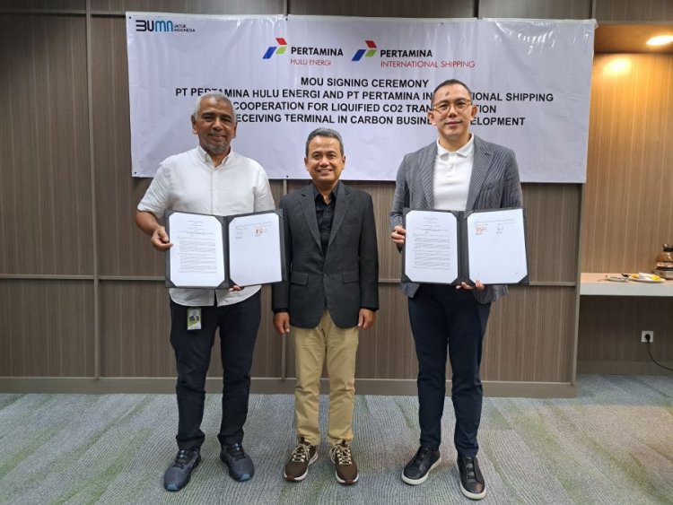 Penandatanganan MoU antara PHE dan PIS tentang Pengangkutan dan Penyimpanan Karbon