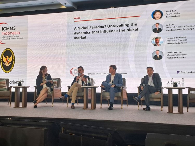 Presiden Direktur Eramet Indonesia Jérôme Baudelet di forum International Critical Minerals and Metals Summit 2024